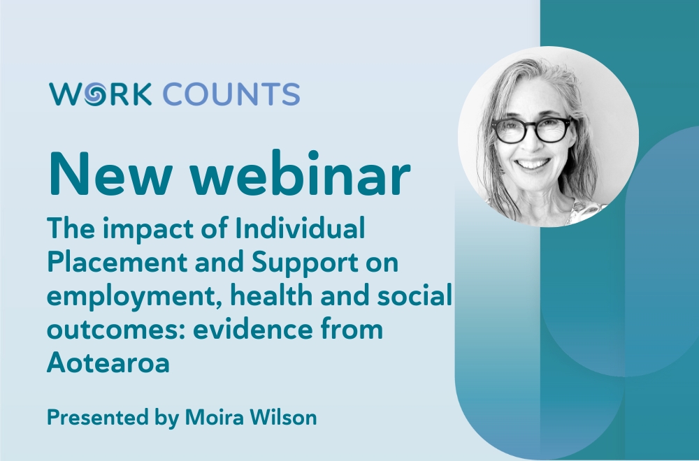Work Counts New webinar, presented by Moira Wilson